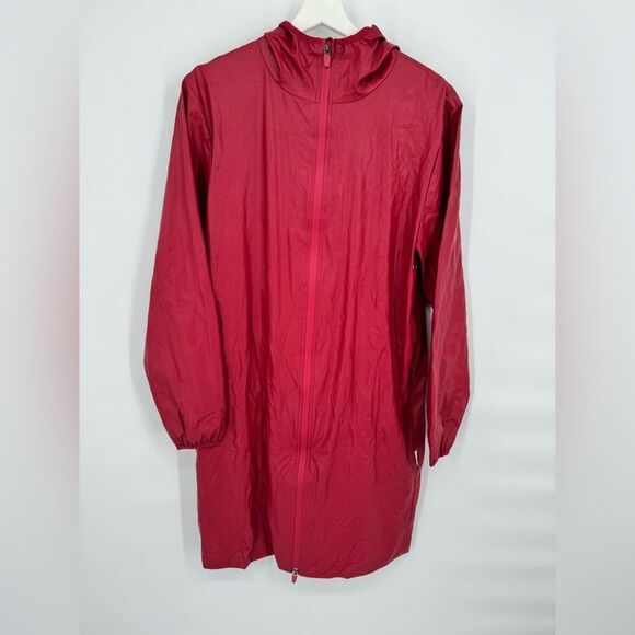 Rains Base Jacket Unisex‎ Red Full Zip Hooded Long Sleeve Waterproof XS/S - Picture 2 of 13